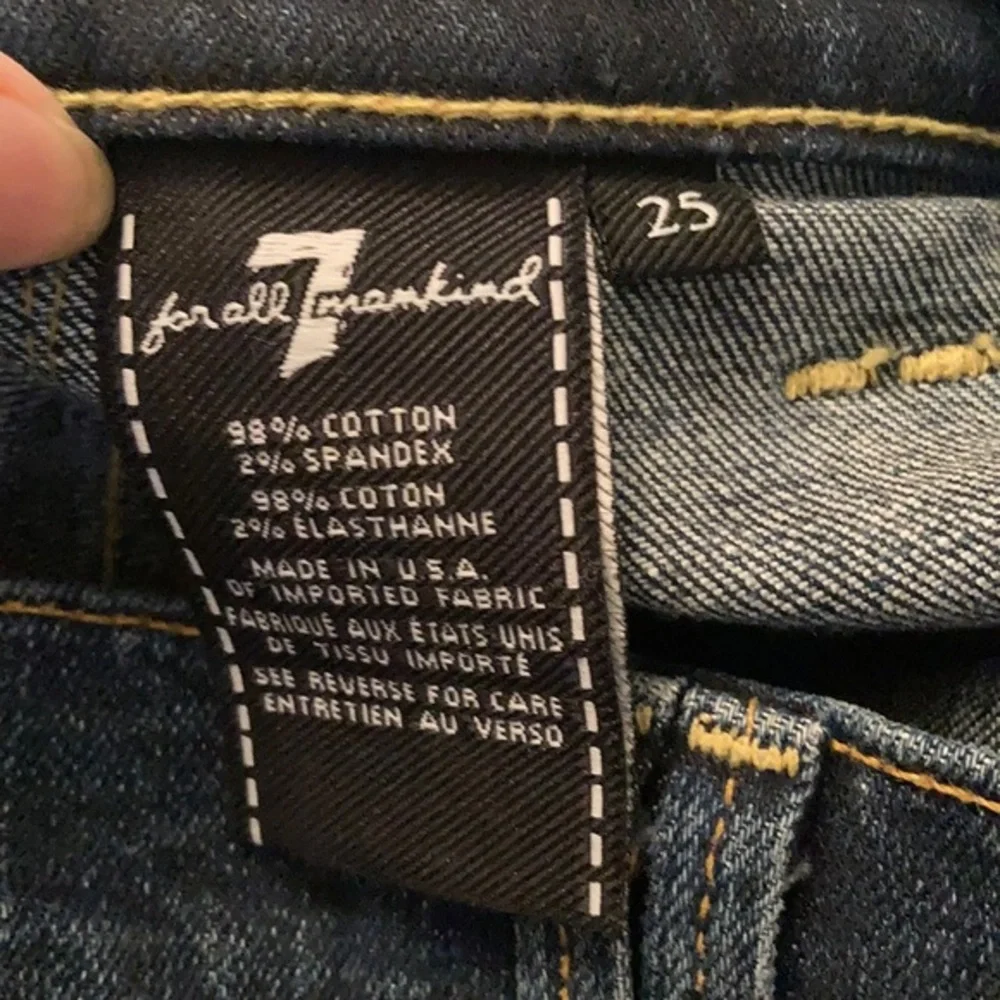 7 For All Mankind Button Fly Long Denim Jean Skirt - Picture 8 of 10